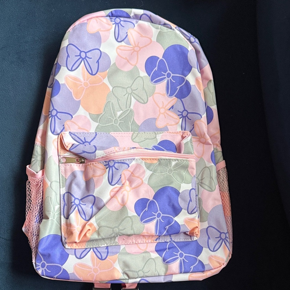 Floral Pattern Minnie Mouse Backpack